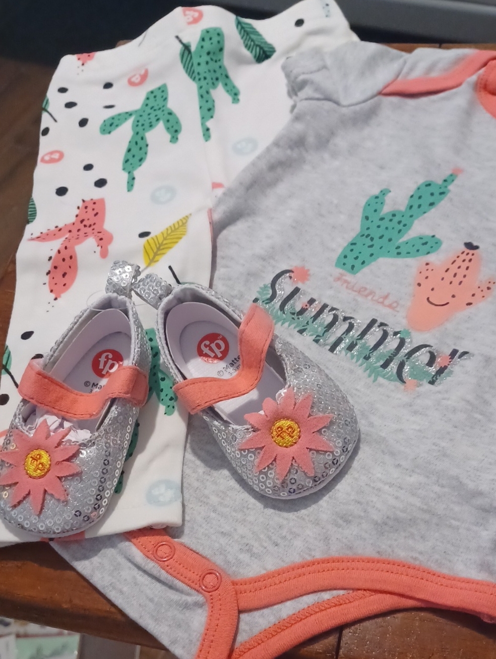 New Fisher-Price Gray & White 3-Piece Baby Set Tagged